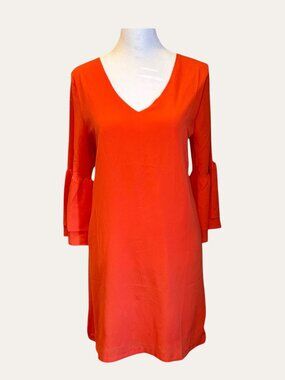 BELONGSCI NWT Women's V-Neck Bell Sleeve Shift Dress